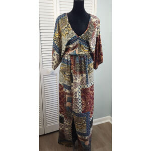Stilletto’s Maxi Dress Medium Kimono Sleeve Boho Resort Festival Cover Up